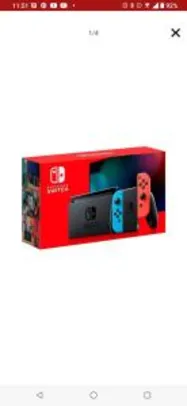 [Ame R$2368] Console Nintendo Switch Neon Bateria Estendida 32GB Azul,Vermelho Bivolt
