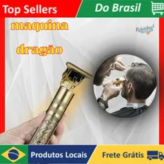 [Do brasil] [Primeira Compra] Máquina de Corte de Cabelo Dragão Bateria Recarregável 