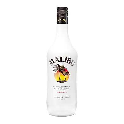 Malibu Rum Caribenho 750ml Malibú Sabor Rum de coco 750 ml