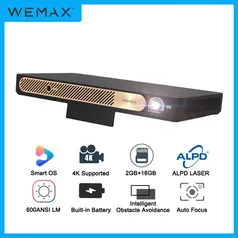 Projetor Portátil Laser Wemax Go Advanced Full HD com Bateria Embutida