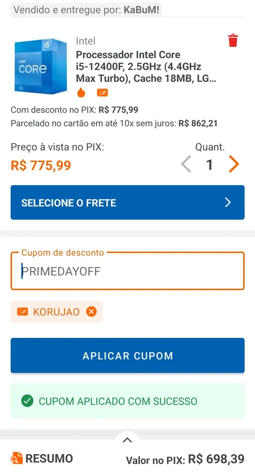 Imagem na descrição da promoção