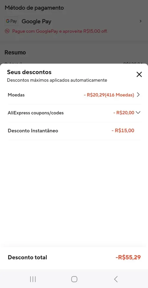 Imagem na descrição da promoção