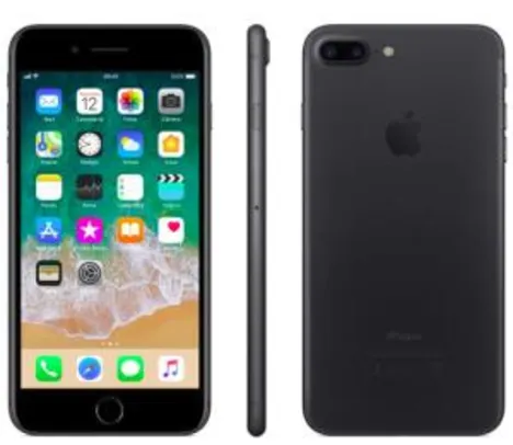 iPhone 7 Plus Apple com 32GB, Tela Retina HD de 5,5”, iOS 11, Dupla Câmera Traseira, Resistente à Água, Wi-Fi, 4G LTE e NFC R$2549
