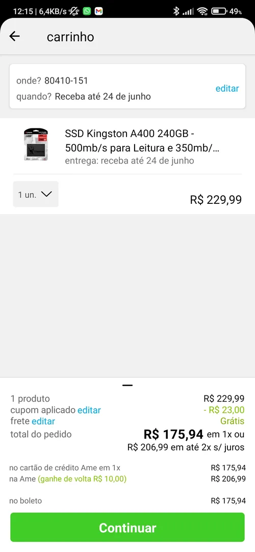 Imagem na descrição da promoção