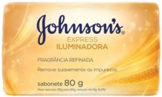 [PRIME] Sabonete Barra Express Iluminadora, Johnson's, 80 g | R$ 0,89