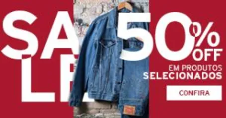 Liquidação Levi's: 50% Off em produtos selecionados!