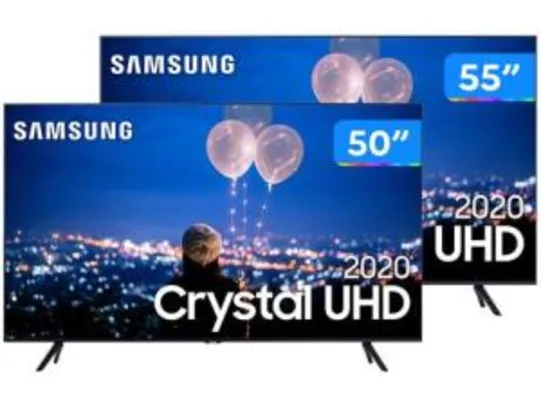 Smart TV Crystal UHD 4K LED 55” Samsung + Smart TV Crystal 4K LED 50” R$ 4998