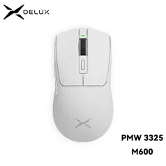 [R$ 53 MOEDAS - IMPOSTO INCLUSO/GOOGLE PAY] Mouse Gamer Sem Fio Delux M600, Sensor Pixart 3325, 2.4G, 49g,10000DPI #Aliexpress 🇨🇳