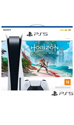 Console Playstation®5 PS5 Sony 825GB com 01 Controle + Jogo Horizon Forbidden West