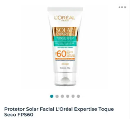 Protetor Solar Facial L'Oréal Expertise Toque Seco FPS60 50g - R$31