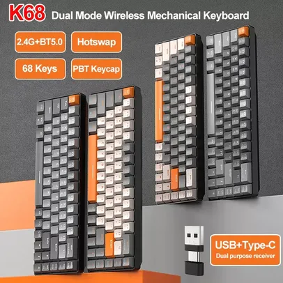 Teclado mecânico Bluetooth K68 PGRICH