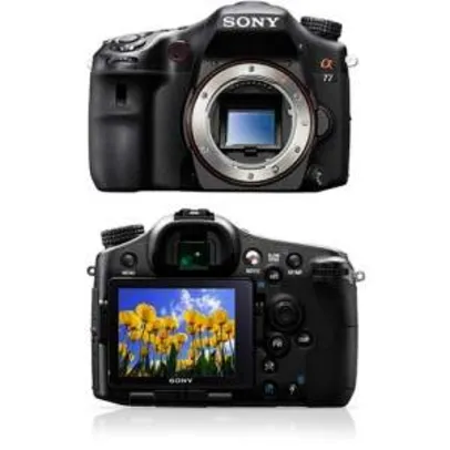 [Shoptime] Câmera Digital Sony Alpha SLT-A77 Full HD 24,3 MP - R$2700
