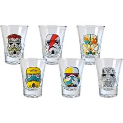 [SUBMARINO] Jogo com 6 copos Shot Stormtrooper Pop Art R$30