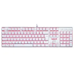 Teclado Mecânico Gamer Redragon Mitra K551W, LED, Switch Redragon MK2 Red, ABNT2, Branco - K551W (RED)