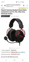 Headset hyperx cloud alpha | R$389