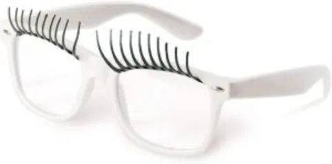 Acessorio Oculos Branco C/Cilios C/1 Un | R$9,51