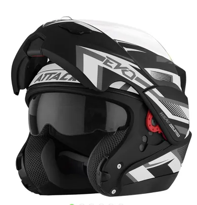 Capacete Attack Evo Fosco COR/PRETO - CINZA