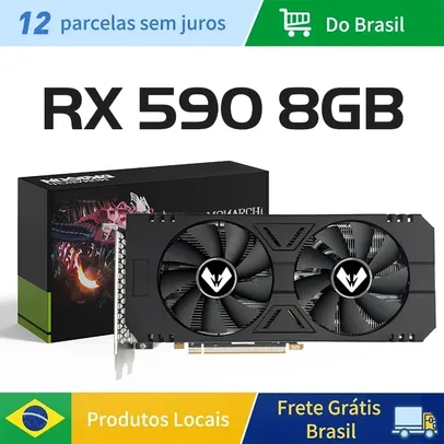 Maxsun rx 590 8gb Placa de Vídeo, Placa Gráfica gddr5 256bit Componentes do Computador 8pin Radeon GPU rx590 Novo amd - AliExpress 7