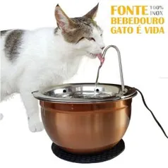 [79,98 AME + 1xCC Americanas] Fonte Bebedouro Automático para Gatos - BiVolt