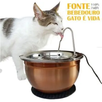 [79,98 AME + 1xCC Americanas] Fonte Bebedouro Automático para Gatos - BiVolt