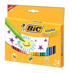 Giz de Cera, BIC, 902297, 24 Unidades | R$9