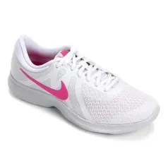 Tênis Nike Revolution 4 Feminino - Branco e Rosa R$130