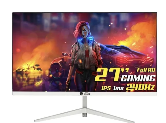 Monitor Gamer Ninja Tenseigan, 27 Pol, Full HD, IPS, 1ms, 240Hz, HDR, FreeSync, HDMI/DP, White, MGN-007-27W