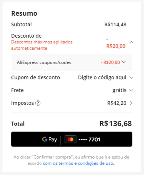 Imagem na descrição da promoção