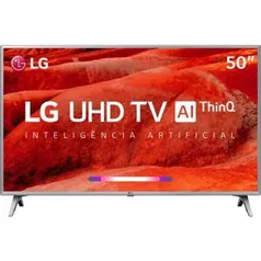 [R$1.614 AME+CC Sub] Smart TV 50" LG ThinQ AI 4K 50UM7510 | R$1.899