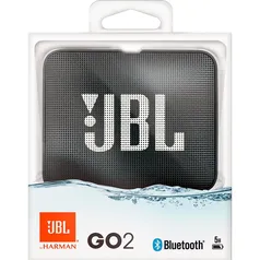 Caixa de Som JBL Go 2, Bluetooth, À Prova D´Água, 3W, Preta | R$170