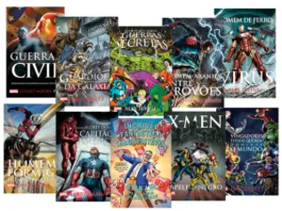 Kit Marvel - 10 Vols. - Acompanha Sacola - [Ed. Slim]