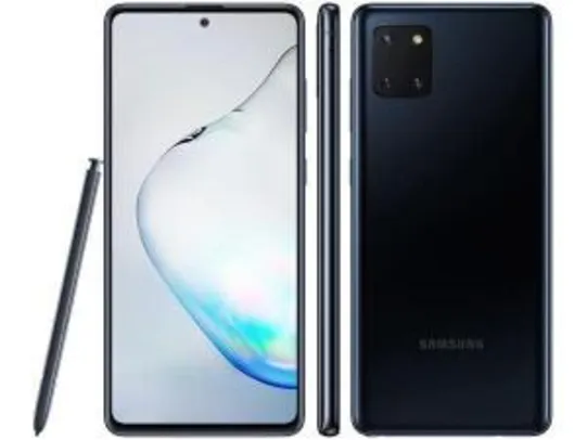 Smartphone Samsung Galaxy Note 10 Lite 128GB Preto - Octa-Core 6GB RAM Tela 6,7” Câm.Tripla Selfie 32MP