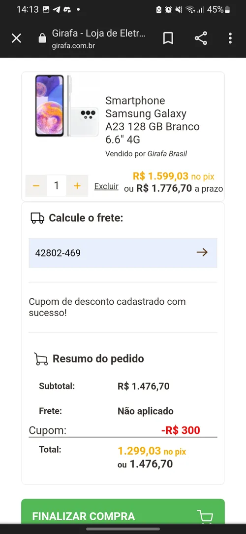 Imagem na descrição da promoção