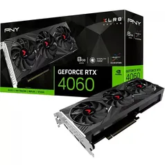 Placa de Vídeo PNY NVIDIA GeForce RTX 4060 XLR8 Gaming VERTO EPIC-X RGB, 8GB