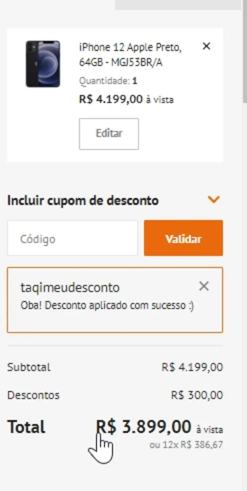 Imagem na descrição da promoção