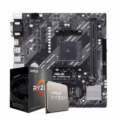 Kit Upgrade, AMD Ryzen 5 5600X, Asus Prime A520M-E R$2591