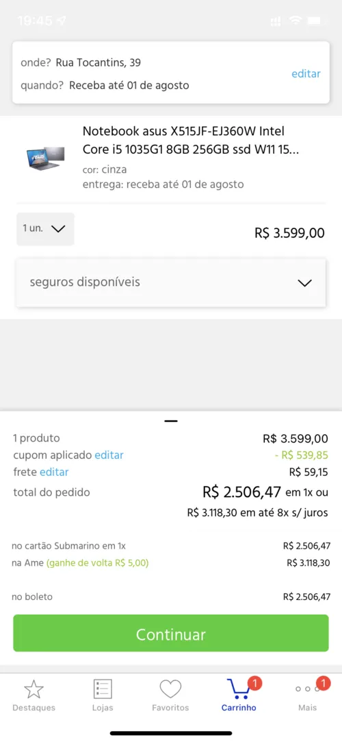 Imagem na descrição da promoção