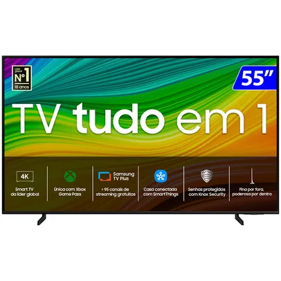 Smart TV Samsung QLED 55" 4K Wi-Fi Tizen Quantum Lite UHD Comando Voz QN55Q60