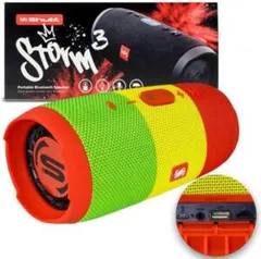 Caixa de Som Portátil Bluetooth Wireless USB Storm 3 Jamaica Shutt | R$85