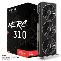 Placa De Vídeo XFX AMD Radeon RX 7900 XTX Speedster MERC 310 Black, 24GB, GDDR6, FSR, Ray Tracing, RX79XMERCB9