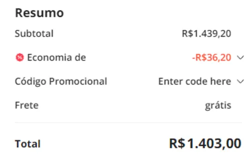 Imagem na descrição da promoção