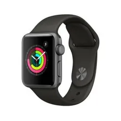 Apple Watch Series 3 GPS 38 mm – Caixa cinza-espacial com pulseira preta | R$1499