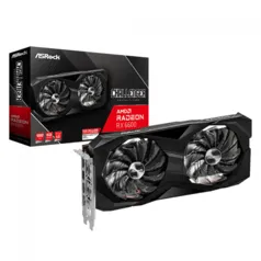 Placa de Vídeo Asrock Radeon RX 6600 Challenger D, 8GB, GDDR6, FSR, Ray Tracing, 90-GA2RZZ-00UANF