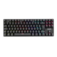 Teclado Mecanico Gamer Mancer Shade MK2, Rainbow, Switch Huano Marrom, Preto, MCR-SHM2-RBW01BW