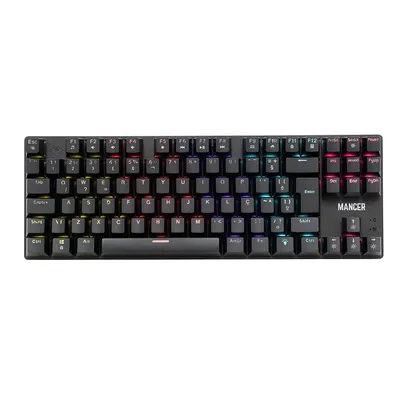 Teclado Mecanico Gamer Mancer Shade MK2, Rainbow, Switch Huano Marrom, Preto, MCR-SHM2-RBW01BW