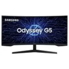 Monitor Gamer Curvo Samsung Odyssey 34, WQHD, 165Hz, 1ms, tela ultrawide, HDMI