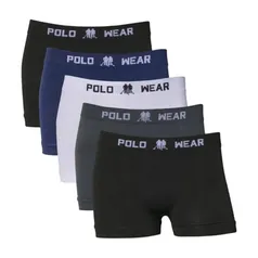 Kit 5 Cuecas Boxer Polo Wear Infantil Microfibra Sortido