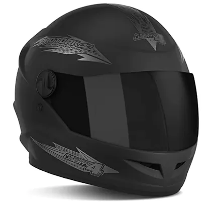 Pro Tork Capacete New Liberty Four 60 Viseira Fumê Preto Fosco