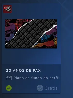 [GRÁTIS] Steam Plano de fundo PAX