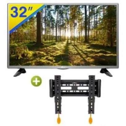 [Ricardo Eletro] TV LED 32 LG HD com Conversor Digital Integrado, Game TV - 32LH515B + Suporte de Parede  por R$ 1170